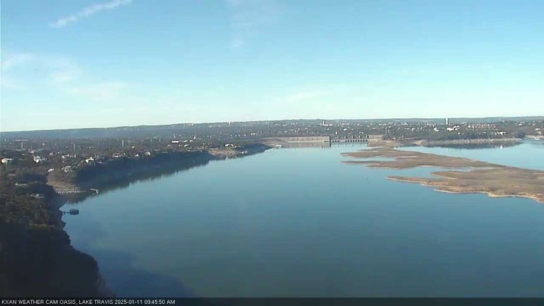 Lake Travis webcam, January 11, 2025 9:45 AM CT