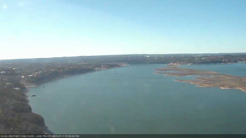 Lake Travis webcam, January 11, 2025 1:00 PM CT