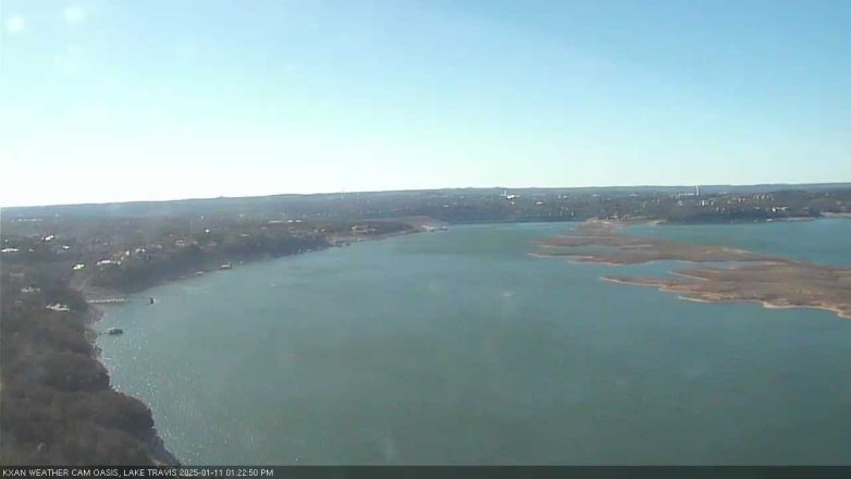 Lake Travis webcam, January 11, 2025 1:25 PM CT