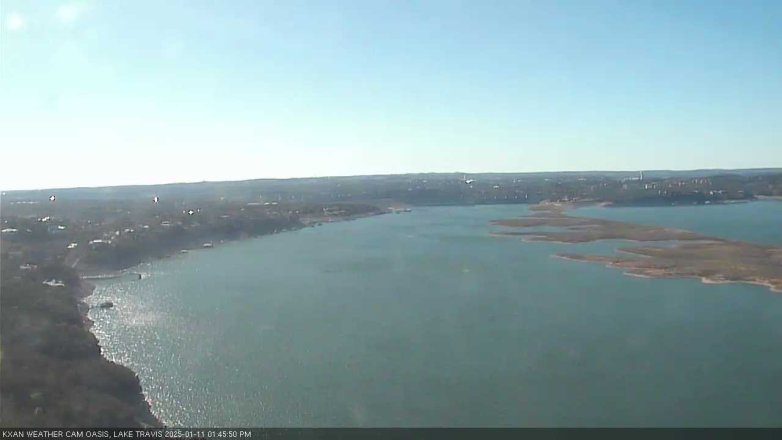 Lake Travis webcam, January 11, 2025 1:45 PM CT