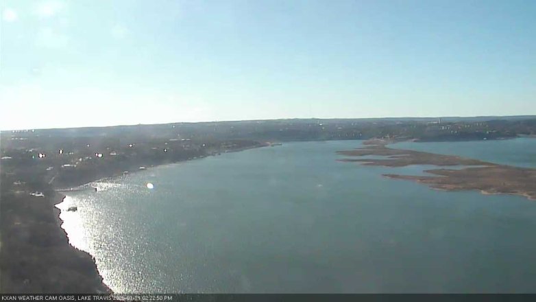 Lake Travis webcam, January 11, 2025 2:25 PM CT