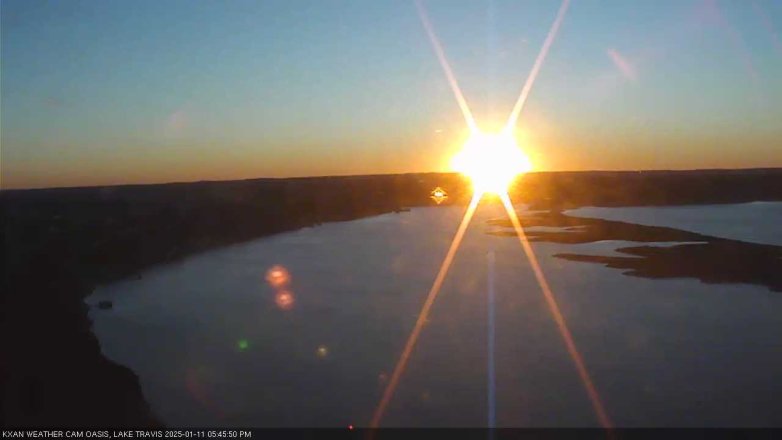 Lake Travis webcam, January 11, 2025 5:45 PM CT