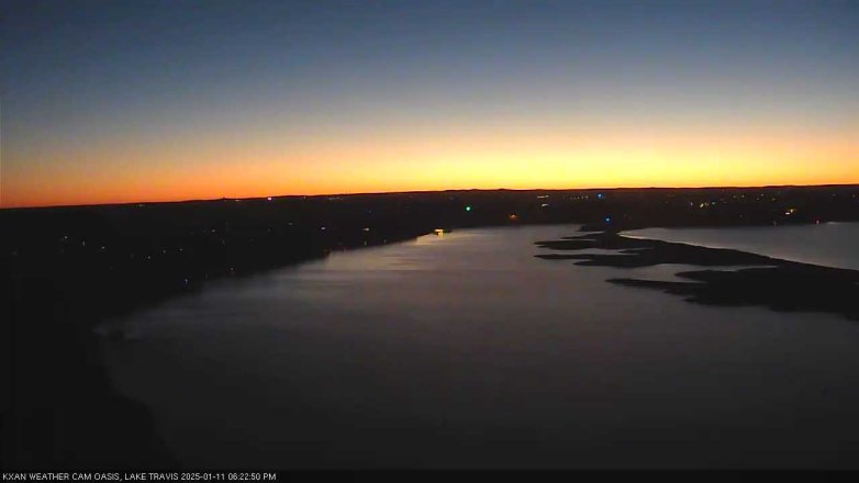 Lake Travis webcam, January 11, 2025 6:25 PM CT