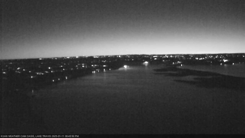 Lake Travis webcam, January 11, 2025 6:45 PM CT