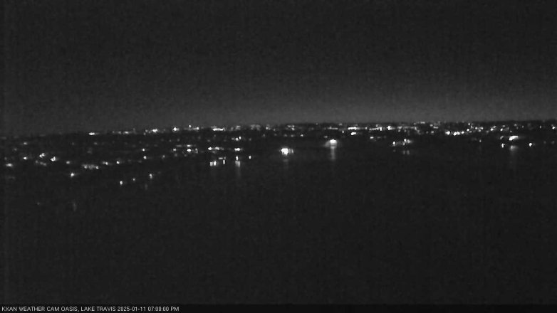 Lake Travis webcam, January 11, 2025 7:00 PM CT