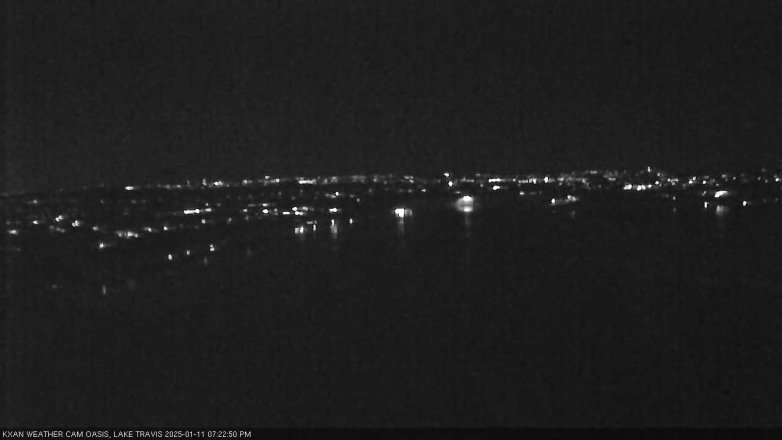 Lake Travis webcam, January 11, 2025 7:25 PM CT