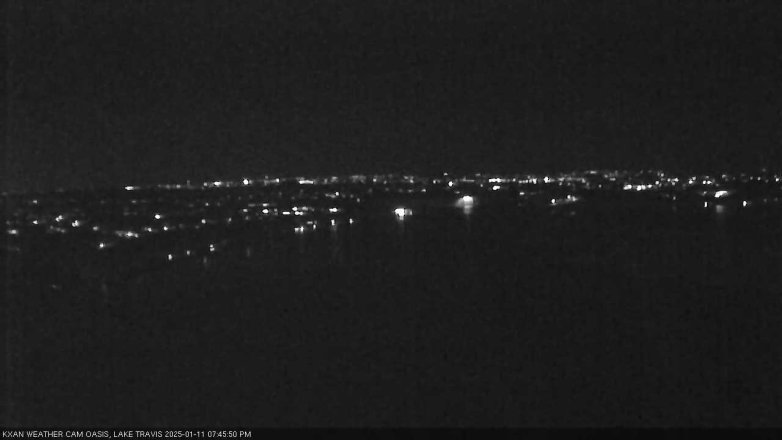 Lake Travis webcam, January 11, 2025 7:45 PM CT