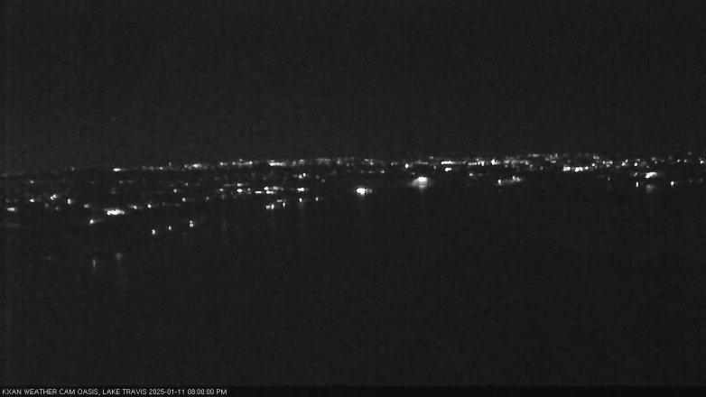Lake Travis webcam, January 11, 2025 8:00 PM CT
