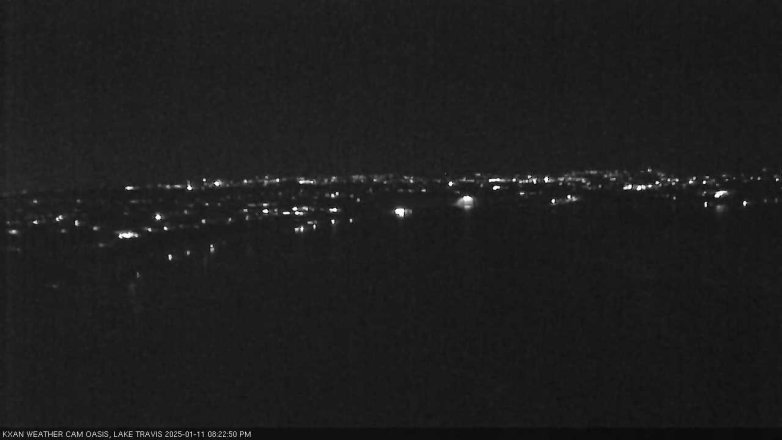 Lake Travis webcam, January 11, 2025 8:25 PM CT