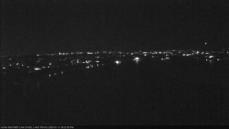 Lake Travis webcam, January 11, 2025 9:25 PM CT