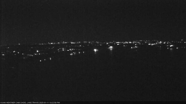 Lake Travis webcam, January 11, 2025 10:25 PM CT
