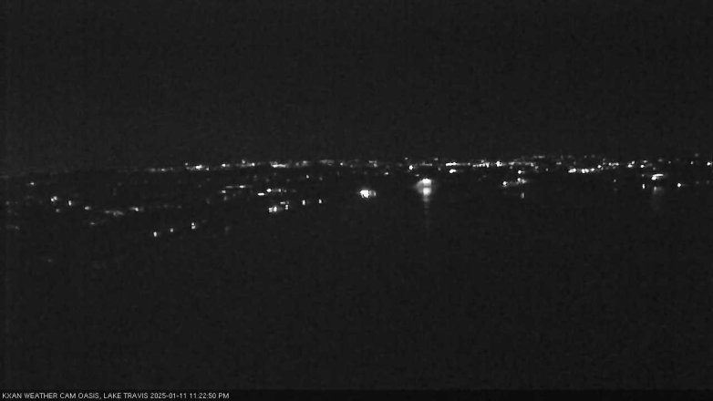 Lake Travis webcam, January 11, 2025 11:25 PM CT