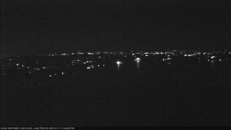 Lake Travis webcam, January 11, 2025 11:45 PM CT