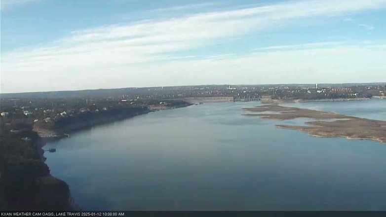 Lake Travis webcam, January 12, 2025 10:00 AM CT