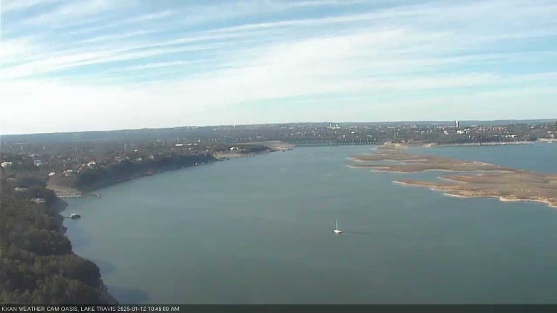 Lake Travis webcam, January 12, 2025 10:45 AM CT