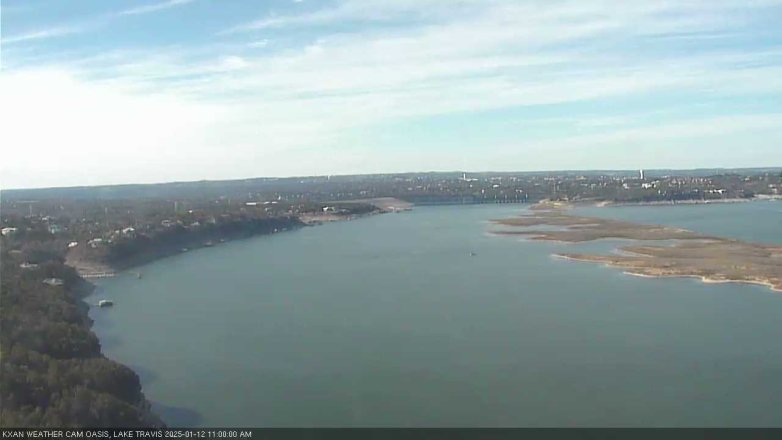 Lake Travis webcam, January 12, 2025 11:00 AM CT