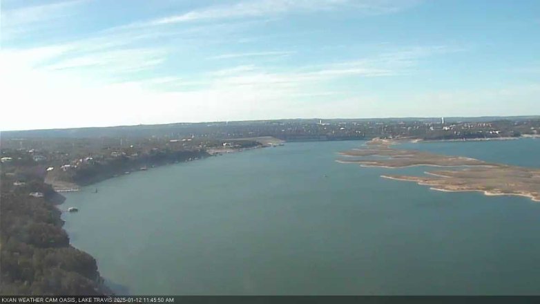 Lake Travis webcam, January 12, 2025 11:45 AM CT