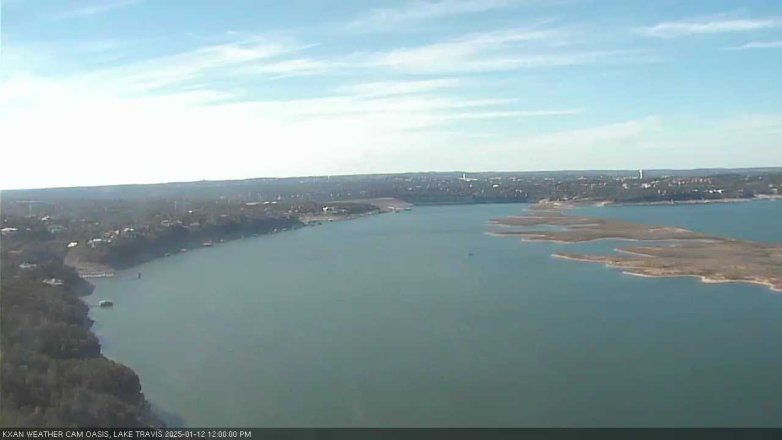 Lake Travis webcam, January 12, 2025 12:00 PM CT