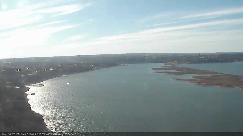 Lake Travis webcam, January 12, 2025 2:25 PM CT