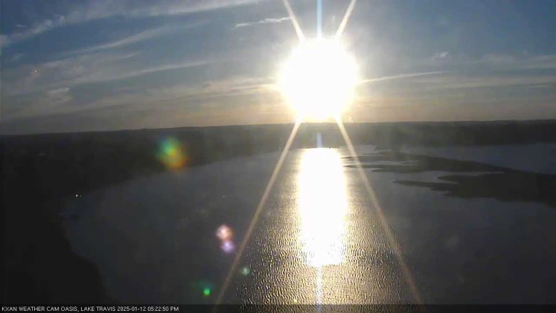 Lake Travis webcam, January 12, 2025 5:25 PM CT