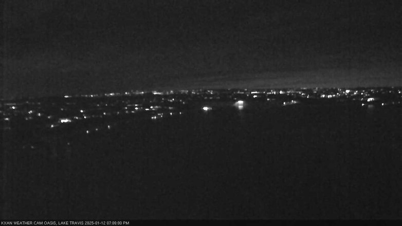 Lake Travis webcam, January 12, 2025 7:00 PM CT