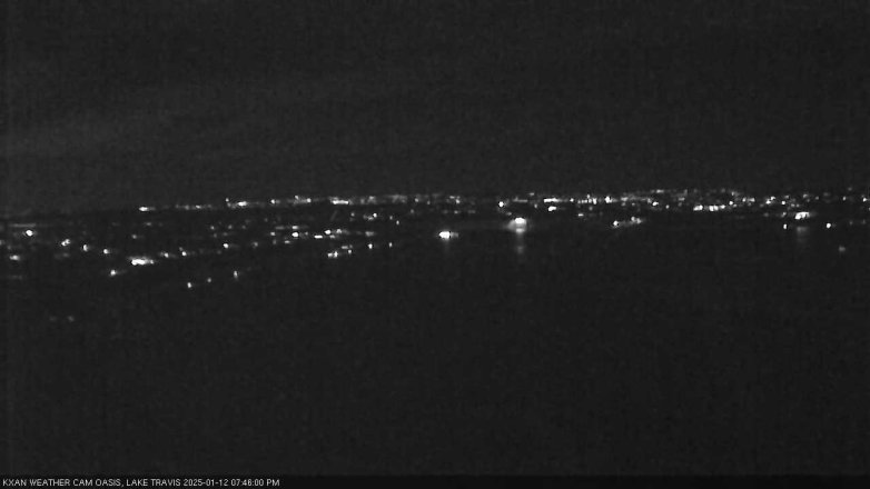 Lake Travis webcam, January 12, 2025 7:45 PM CT