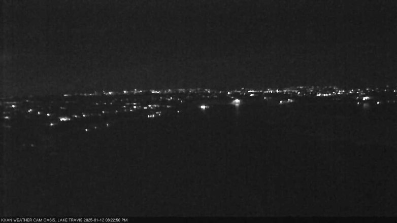 Lake Travis webcam, January 12, 2025 8:25 PM CT
