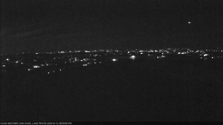 Lake Travis webcam, January 12, 2025 9:00 PM CT