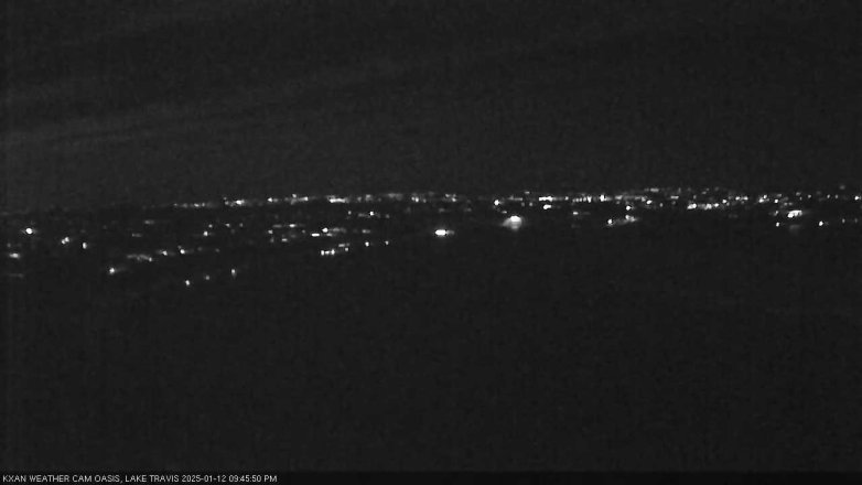 Lake Travis webcam, January 12, 2025 9:45 PM CT