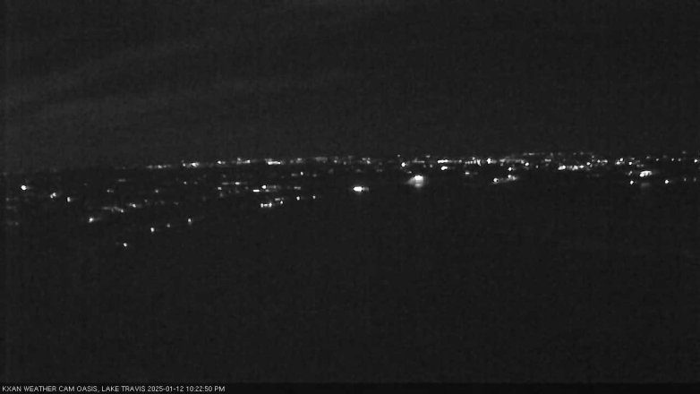 Lake Travis webcam, January 12, 2025 10:25 PM CT