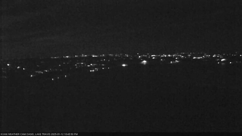 Lake Travis webcam, January 12, 2025 10:45 PM CT