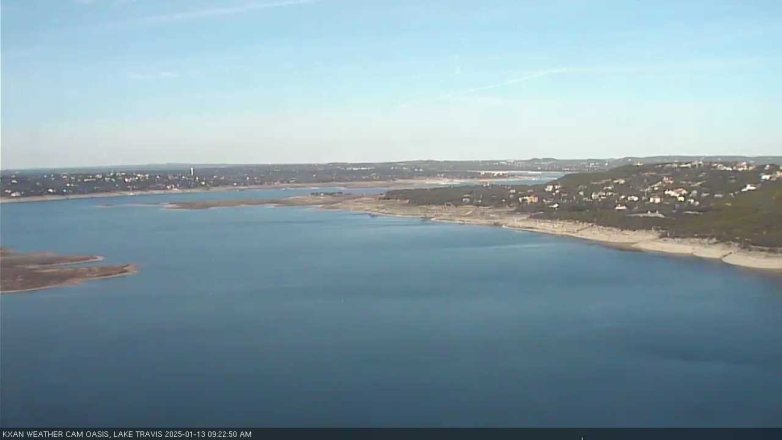 Lake Travis webcam, January 13, 2025 9:25 AM CT