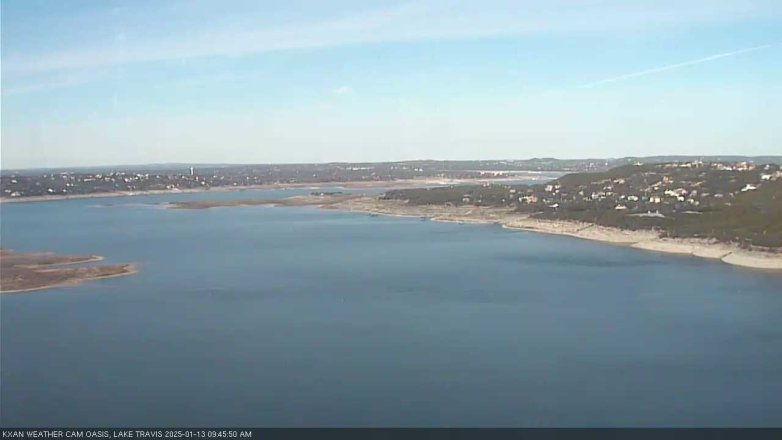 Lake Travis webcam, January 13, 2025 9:45 AM CT