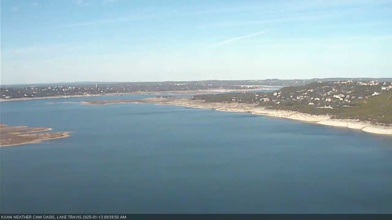 Lake Travis webcam, January 13, 2025 10:00 AM CT