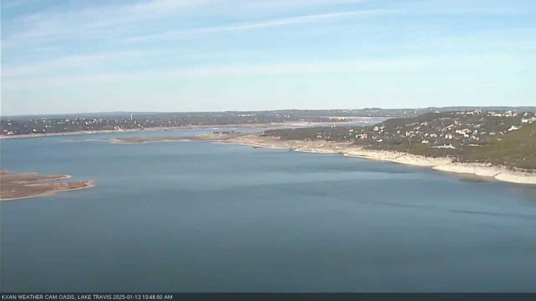 Lake Travis webcam, January 13, 2025 10:45 AM CT