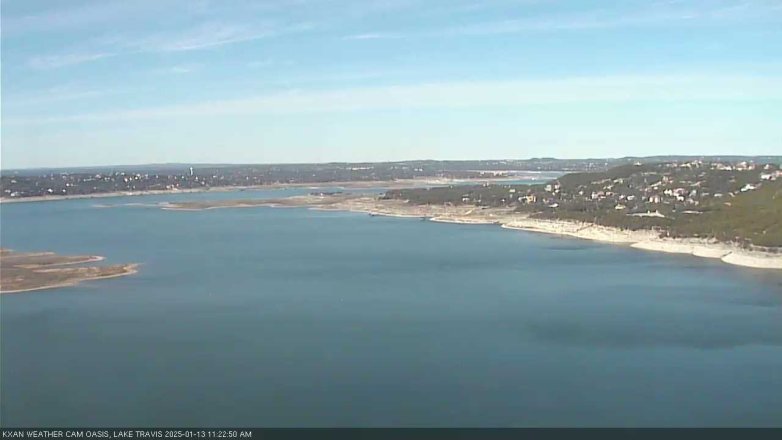 Lake Travis webcam, January 13, 2025 11:25 AM CT