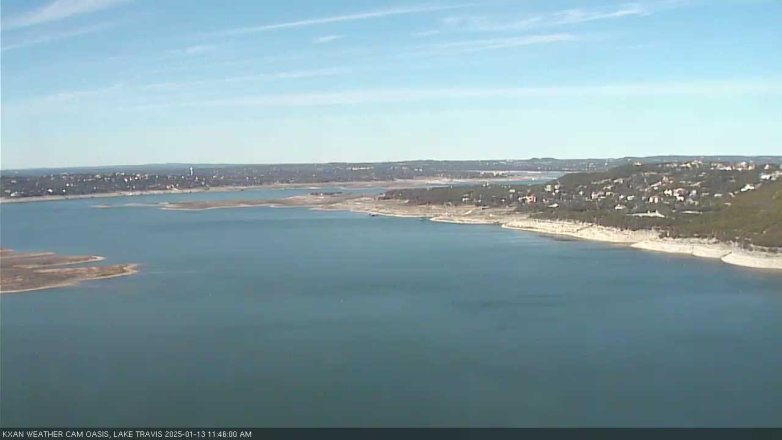 Lake Travis webcam, January 13, 2025 11:45 AM CT