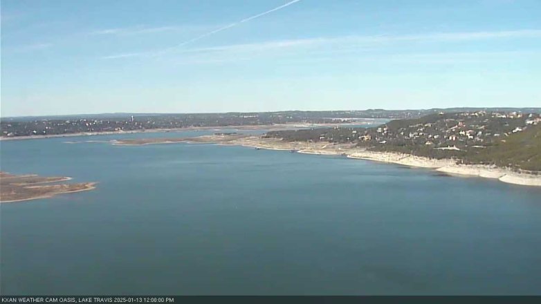 Lake Travis webcam, January 13, 2025 12:00 PM CT