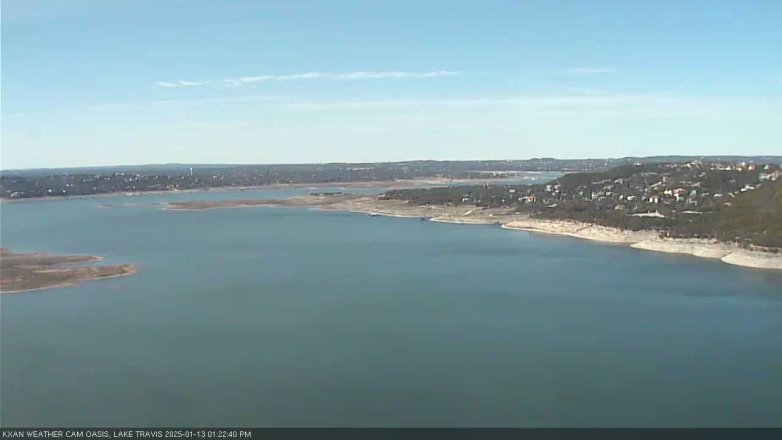 Lake Travis webcam, January 13, 2025 1:25 PM CT