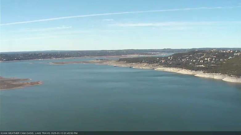 Lake Travis webcam, January 13, 2025 1:45 PM CT