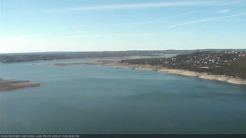 Lake Travis webcam, January 13, 2025 2:45 PM CT