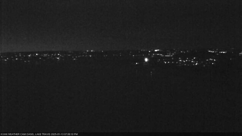 Lake Travis webcam, January 13, 2025 7:00 PM CT