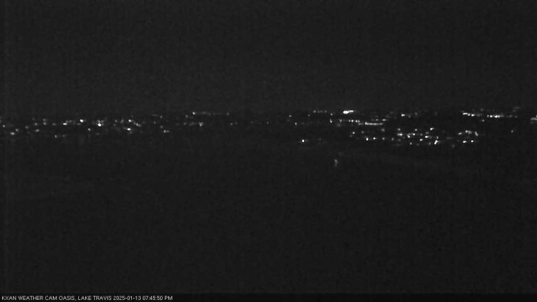 Lake Travis webcam, January 13, 2025 7:45 PM CT