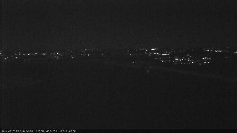 Lake Travis webcam, January 13, 2025 9:00 PM CT