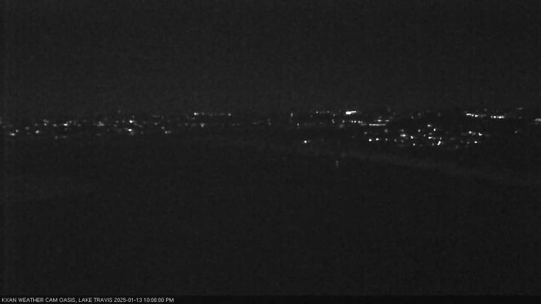 Lake Travis webcam, January 13, 2025 10:00 PM CT