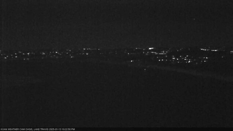 Lake Travis webcam, January 13, 2025 10:25 PM CT