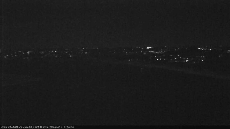 Lake Travis webcam, January 13, 2025 11:25 PM CT