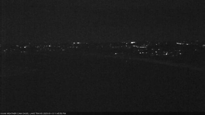 Lake Travis webcam, January 13, 2025 11:45 PM CT