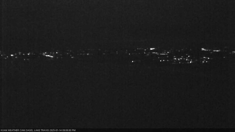 Lake Travis webcam, January 14, 2025 9:00 PM CT