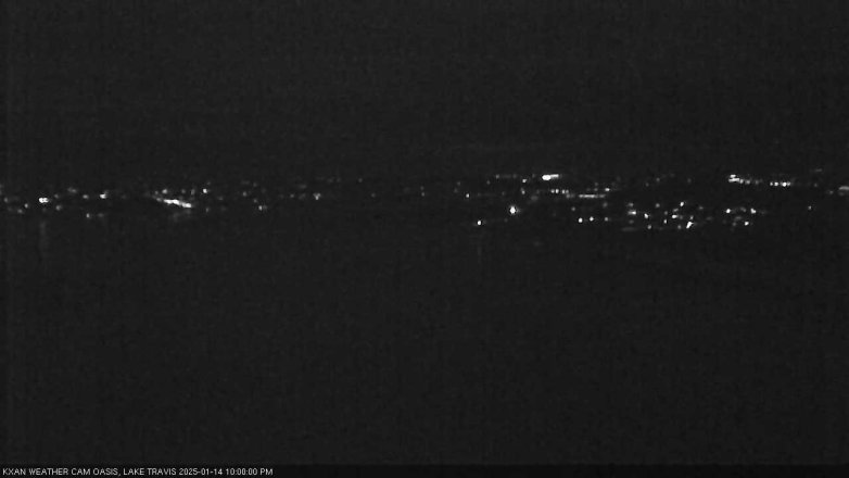 Lake Travis webcam, January 14, 2025 10:00 PM CT